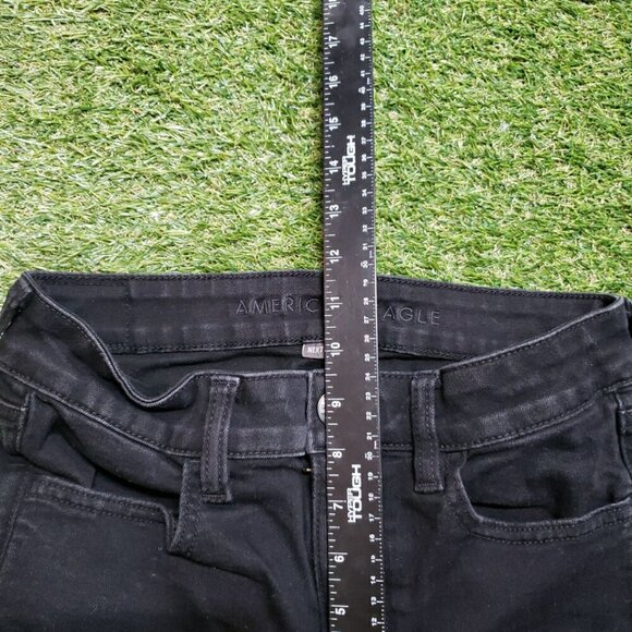 American Eagle Jegging Next Level Stretch Womens Size 4 Black 4756 - Picture 9 of 10